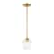 Designers Fountain Summer Jazz 60 Watt 1-Light Brushed Gold Transitional Pendant Light with Clear Glass Shade D310M-5P-BG - alternate 3